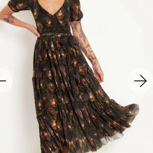 Blackmilk death mask wrap midaxi